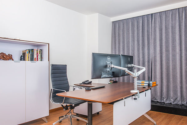 ThingyClub Adjustable Aluminium Universal Dual LCD LED Desk 10"-27" Mount Arm Monitor Stand Bracket