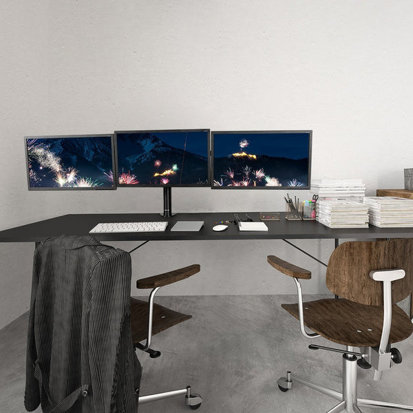 ThingyClub Adjustable Triple Arm LCD LED Monitor Desk Mount Stand Bracket (REFURBISHED)