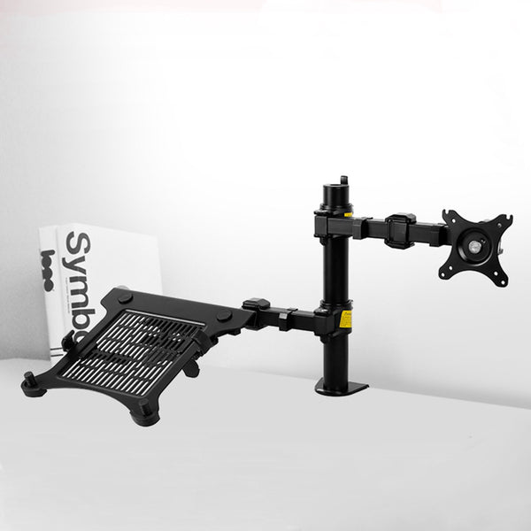 ThingyClub Adjustable Computer Monitor Arm Desktop Mount Stand Workstation Support Bracket Holder (Laptop & Monitor)-(REFURBISHED)