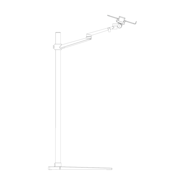 UP8A-Accessory - Adjustable Floor Mount Support