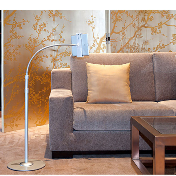 Height-adjustable iPad/Tablet/Phone Floor Stand